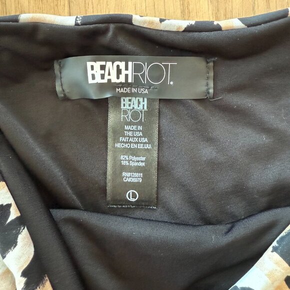 Beach Riot | One shoulder one piece | Leopard print | Size L - Picture 2 of 5